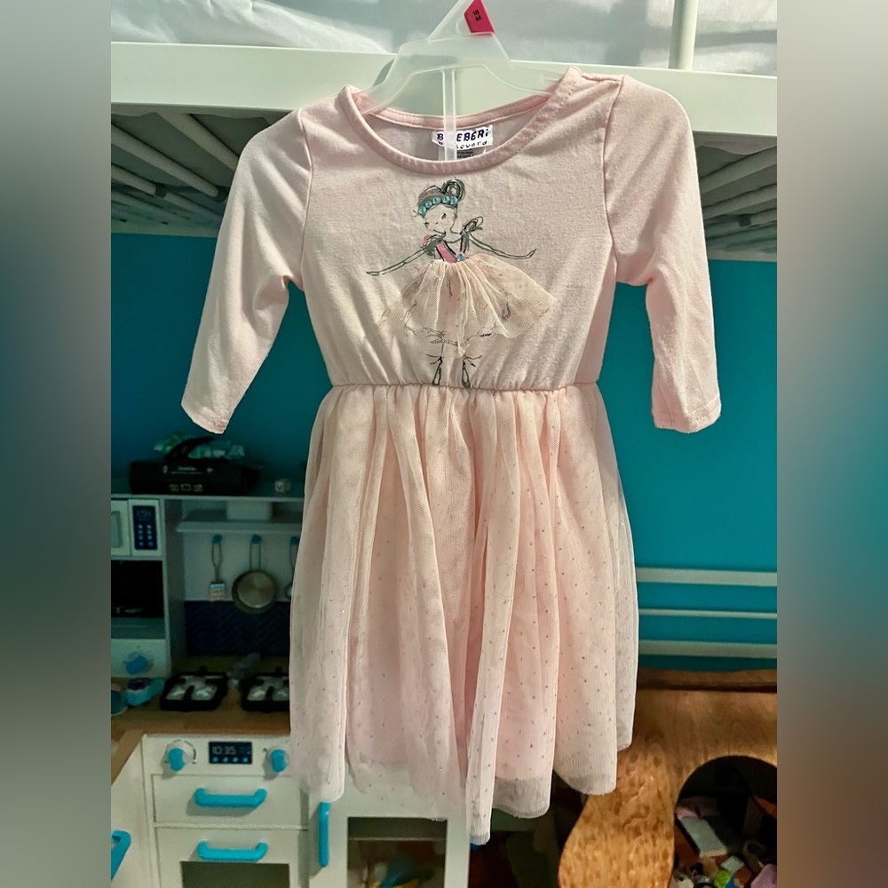 Baby pink ballerina theme toddler dress